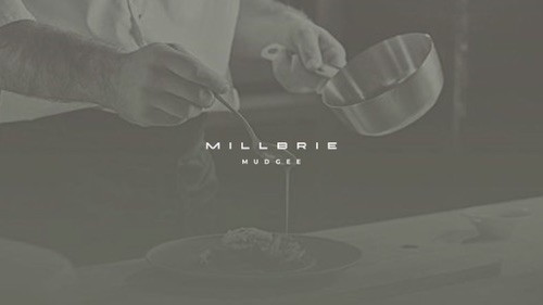 MillBrie Mudgee Logo with chef serving in the background 